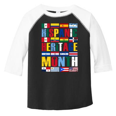 Hispanic Heritage Month Country Flags Toddler Fine Jersey T-Shirt