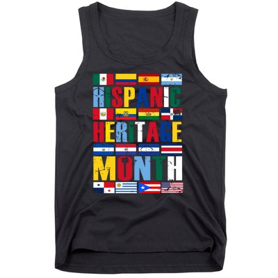 Hispanic Heritage Month Country Flags Tank Top