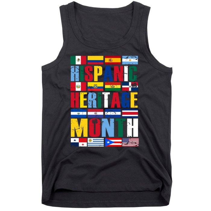 Hispanic Heritage Month Country Flags Tank Top