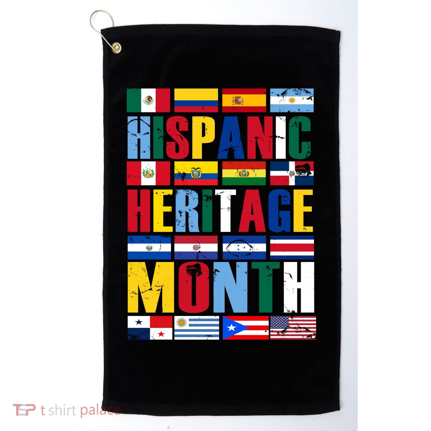 Hispanic Heritage Month Country Flags Golf Towel