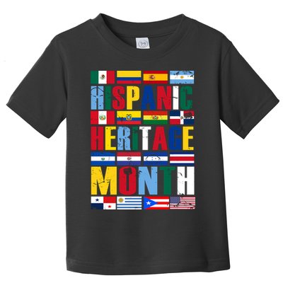 Hispanic Heritage Month Country Flags Toddler T-Shirt