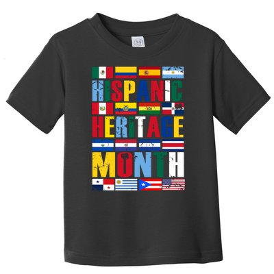 Hispanic Heritage Month Country Flags Toddler T-Shirt