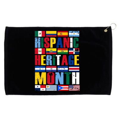 Hispanic Heritage Month Country Flags Grommeted Golf Towel