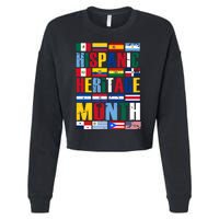 Hispanic Heritage Month Country Flags Cropped Pullover Crew