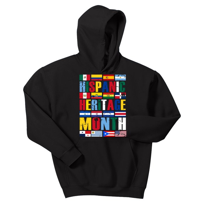 Hispanic Heritage Month Country Flags Kids Hoodie