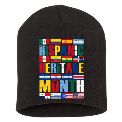 Hispanic Heritage Month Country Flags Short Acrylic Beanie