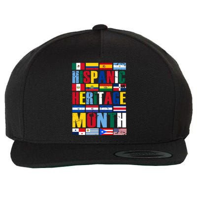 Hispanic Heritage Month Country Flags Wool Snapback Cap