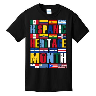 Hispanic Heritage Month Country Flags Kids T-Shirt