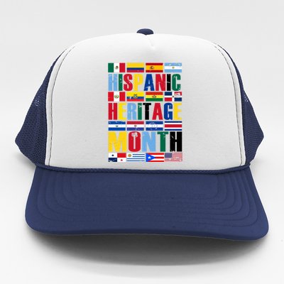 Hispanic Heritage Month Country Flags Trucker Hat