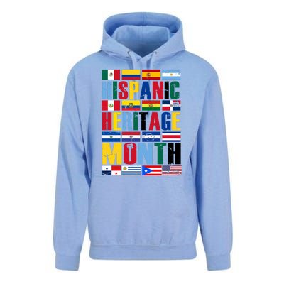 Hispanic Heritage Month Country Flags Unisex Surf Hoodie