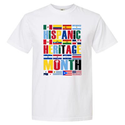 Hispanic Heritage Month Country Flags Garment-Dyed Heavyweight T-Shirt