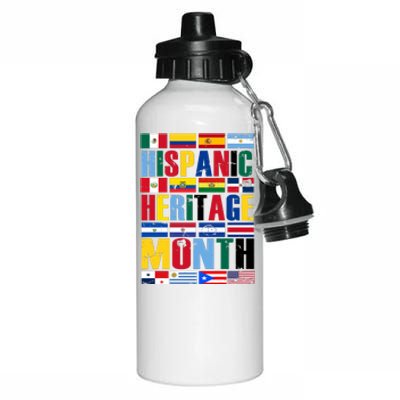 Hispanic Heritage Month Country Flags Aluminum Water Bottle