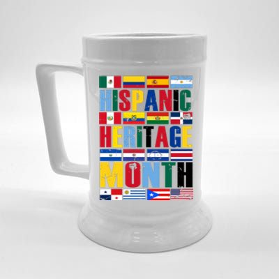 Hispanic Heritage Month Country Flags Beer Stein