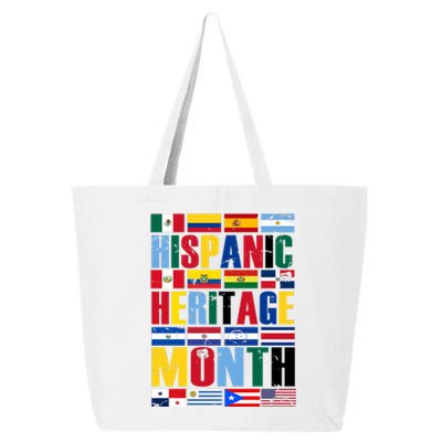 Hispanic Heritage Month Country Flags 25L Jumbo Tote