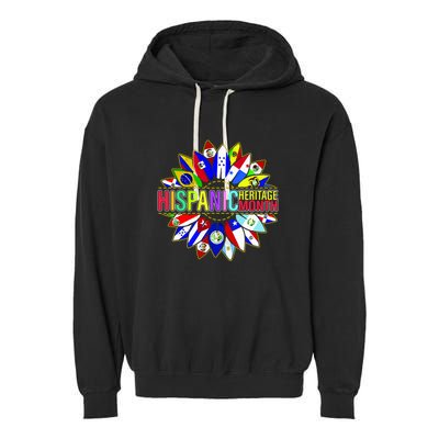 Hispanic Heritage Month Sunflower Garment-Dyed Fleece Hoodie