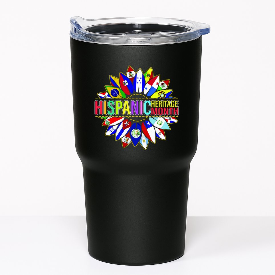 Hispanic Heritage Month Sunflower Tumbler