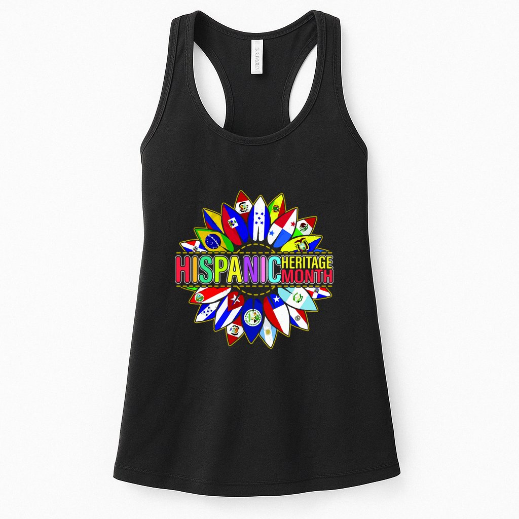 Hispanic Heritage Month Sunflower Womens Tank Top