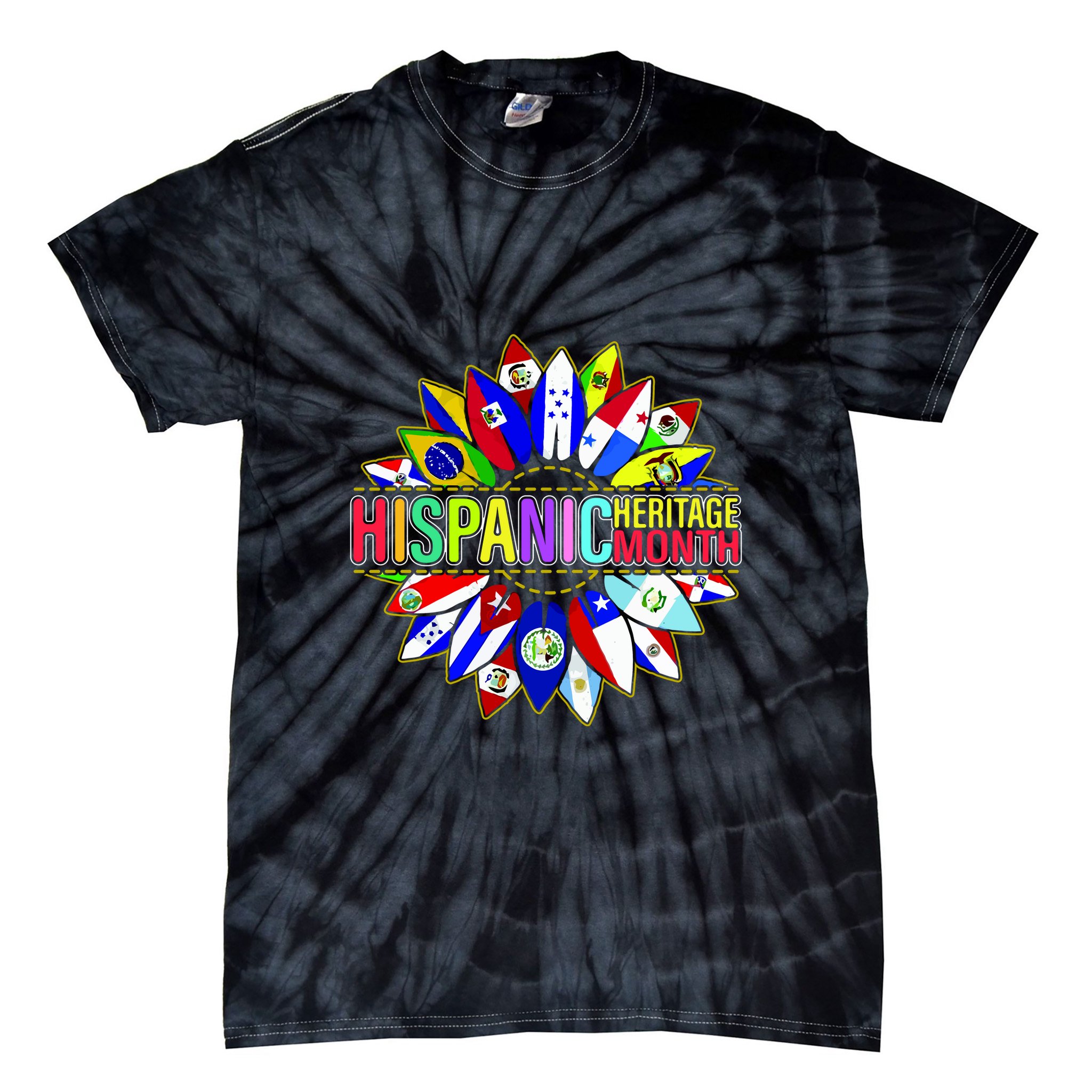 Hispanic Heritage Month Sunflower Tie-Dye T-Shirt