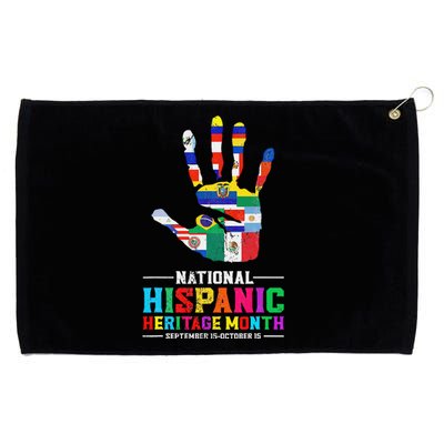 Hispanic Heritage Month All Latino Countries Flag Hand Grommeted Golf Towel