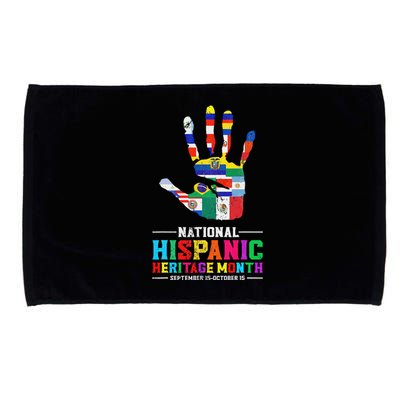 Hispanic Heritage Month All Latino Countries Flag Hand Microfiber Hand Towel