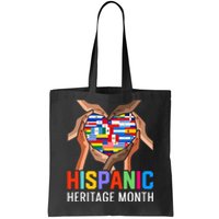 Hispanic Heritage Month All Countries Heart Hands Tote Bag