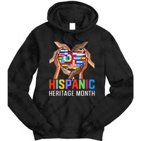 Hispanic Heritage Month All Countries Heart Hands Tie Dye Hoodie