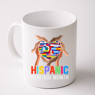 Hispanic Heritage Month All Countries Heart Hands Coffee Mug