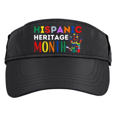 Hispanic Heritage Month Hand Flags Proud Adult Drive Performance Visor