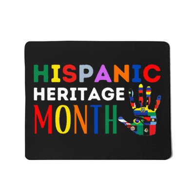 Hispanic Heritage Month Hand Flags Proud Mousepad