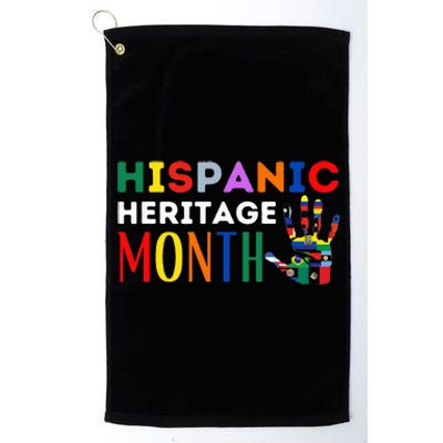 Hispanic Heritage Month Hand Flags Proud Platinum Collection Golf Towel