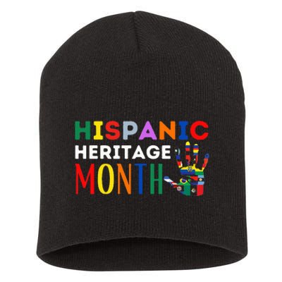 Hispanic Heritage Month Hand Flags Proud Short Acrylic Beanie