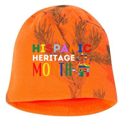 Hispanic Heritage Month Hand Flags Proud Kati - Camo Knit Beanie