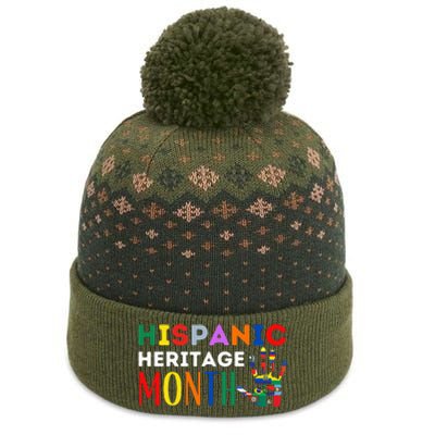 Hispanic Heritage Month Hand Flags Proud The Baniff Cuffed Pom Beanie