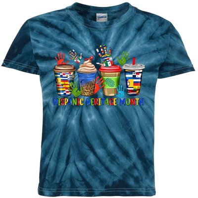 Hispanic Heritage Month Coffee Kids Tie-Dye T-Shirt