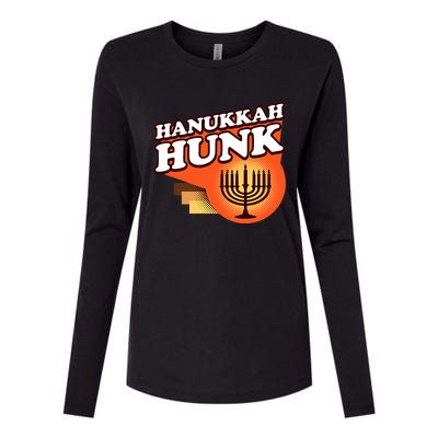 Hanukkah Hunk Menorah 70s Womens Cotton Relaxed Long Sleeve T-Shirt