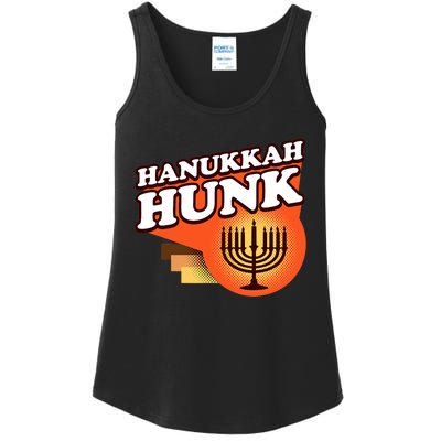 Hanukkah Hunk Menorah 70s Ladies Essential Tank