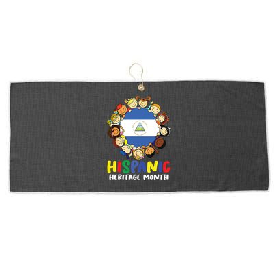 Hispanic Heritage Month Nicaragua Large Microfiber Waffle Golf Towel