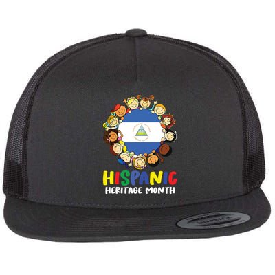 Hispanic Heritage Month Nicaragua Flat Bill Trucker Hat