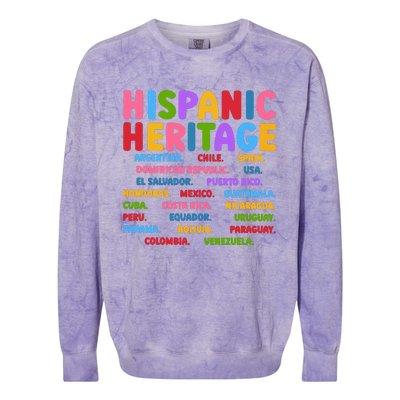 Hispanic Heritage Month Colorblast Crewneck Sweatshirt