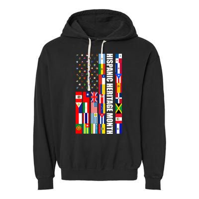 Hispanic Heritage Month Countries United Flag Garment-Dyed Fleece Hoodie