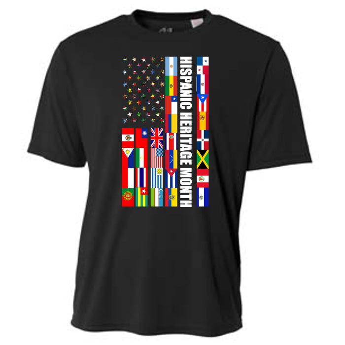 Hispanic Heritage Month Countries United Flag Cooling Performance Crew T-Shirt