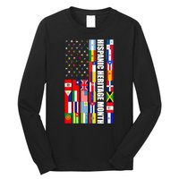 Hispanic Heritage Month Countries United Flag Long Sleeve Shirt