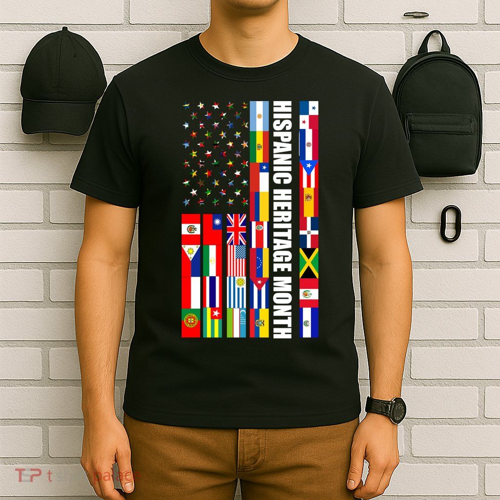 Hispanic Heritage Month Countries United Flag T-Shirt