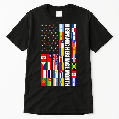 Hispanic Heritage Month Countries United Flag Tall T-Shirt
