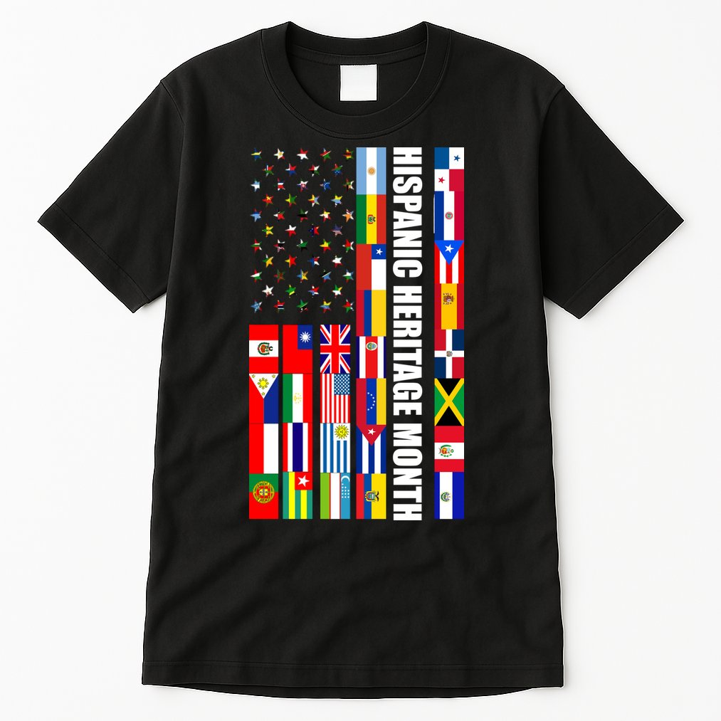 Hispanic Heritage Month Countries United Flag Tall T-Shirt