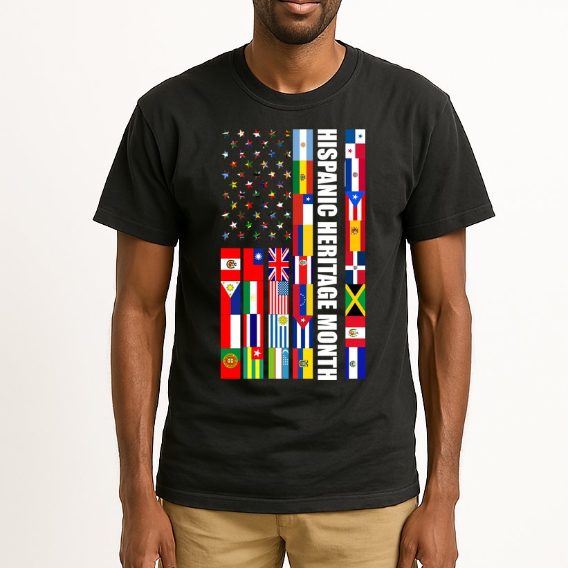 Hispanic Heritage Month Countries United Flag Tall T-Shirt