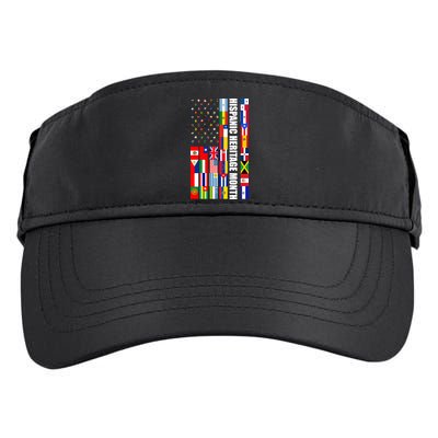 Hispanic Heritage Month Countries United Flag Adult Drive Performance Visor