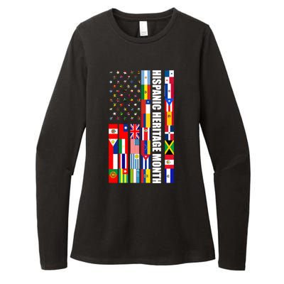 Hispanic Heritage Month Countries United Flag Womens CVC Long Sleeve Shirt