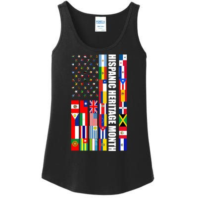 Hispanic Heritage Month Countries United Flag Ladies Essential Tank