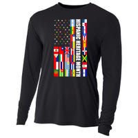 Hispanic Heritage Month Countries United Flag Cooling Performance Long Sleeve Crew